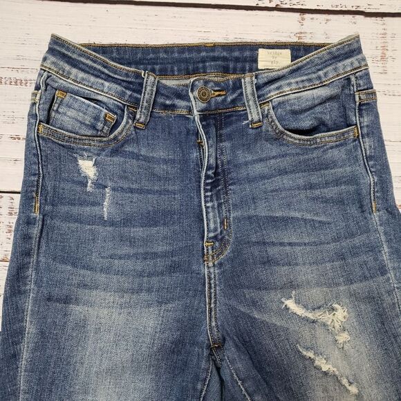 Bridge by Gly jeans - Curvy High Rise Ankle distressed skinny jeans raw hem - Picture 13 of 13